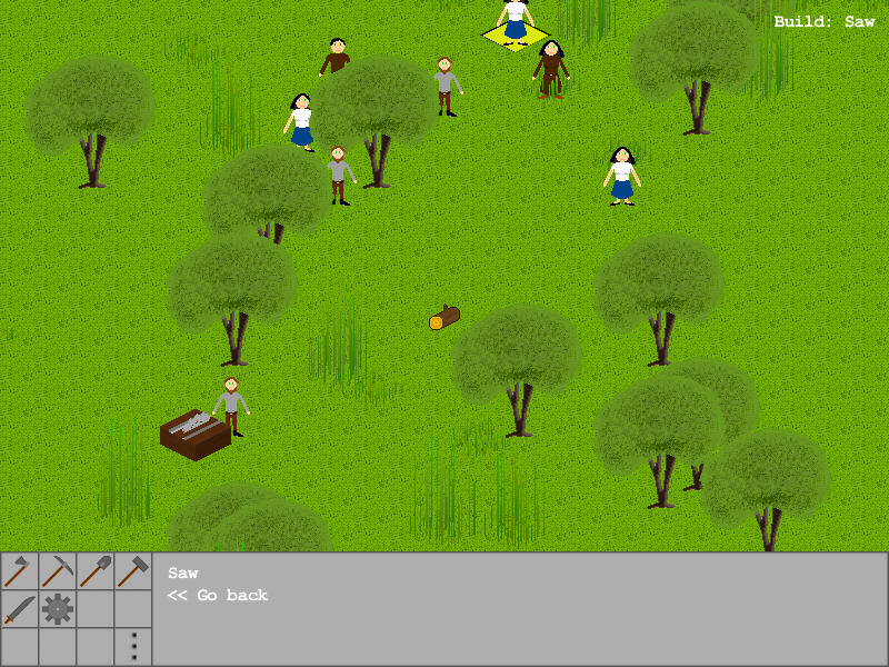 New block added: Saw. Also, when people are building, they will stand near the block